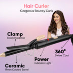Vega Miss Dazzle Styling Set for Women, Hair Straightener with Ceramic Coated Plates & Curler Combo 19 MM Barrel Hair