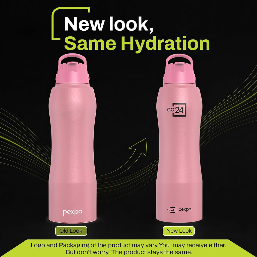 Stainless Steel Water Bottle Belly Rosy Brown 750ml