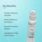 Fixderma Under Eye Cream Roll on with Peptides, Green Tea Extract & Vitamin E | Reduces Dark Circles, Puffiness, Wrinkles & Fine Lines | Triple...
