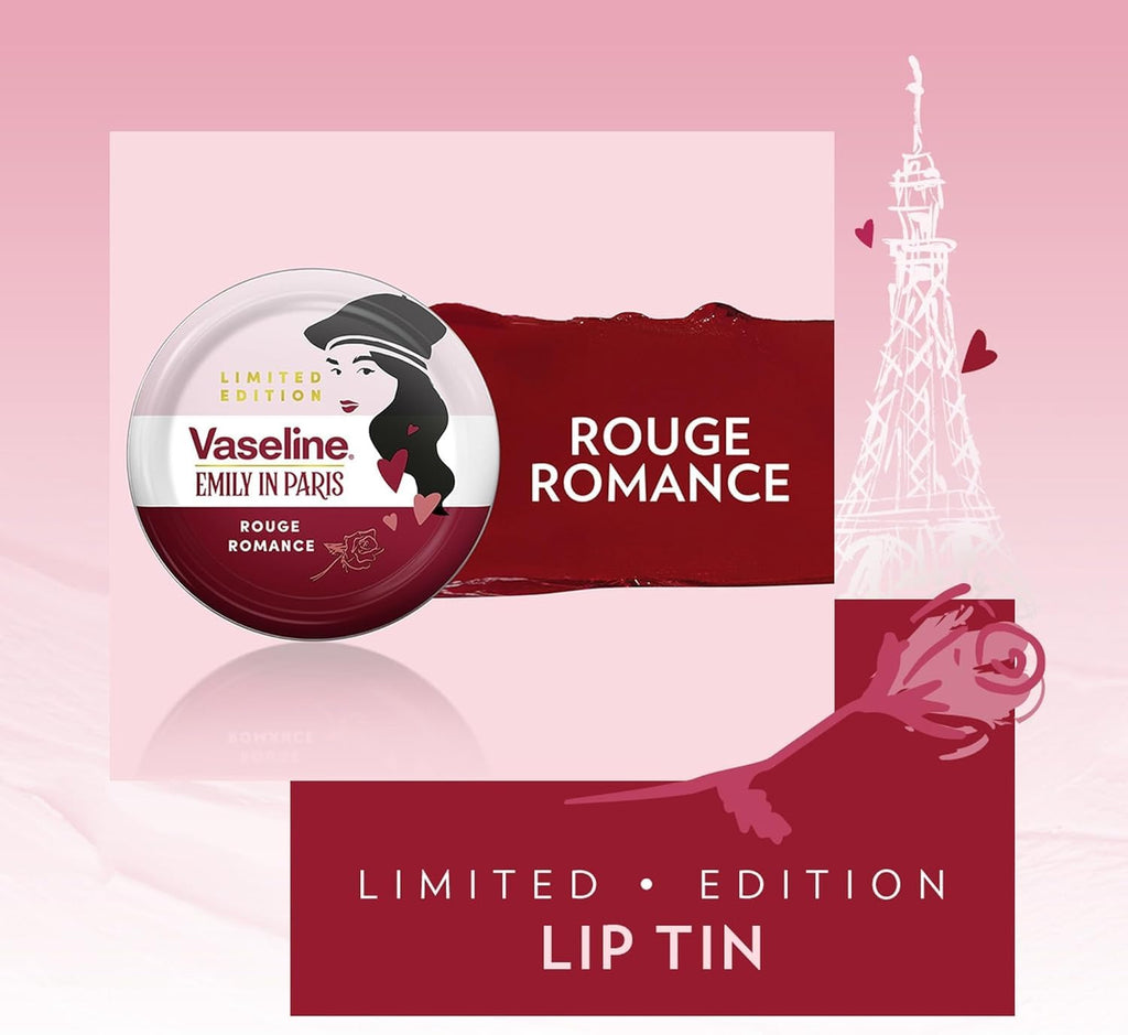Vaseline Rouge Romance Lip Balm Tin Limited Edition x Emily in Paris 20 g