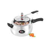Milton Pro Cook Curve 5 Litres Pressure Cooker with Inner Lid, Aluminium, Non Induction Bottom, Handi Cooker, Silver, BIS Certified, 5 Years Warranty