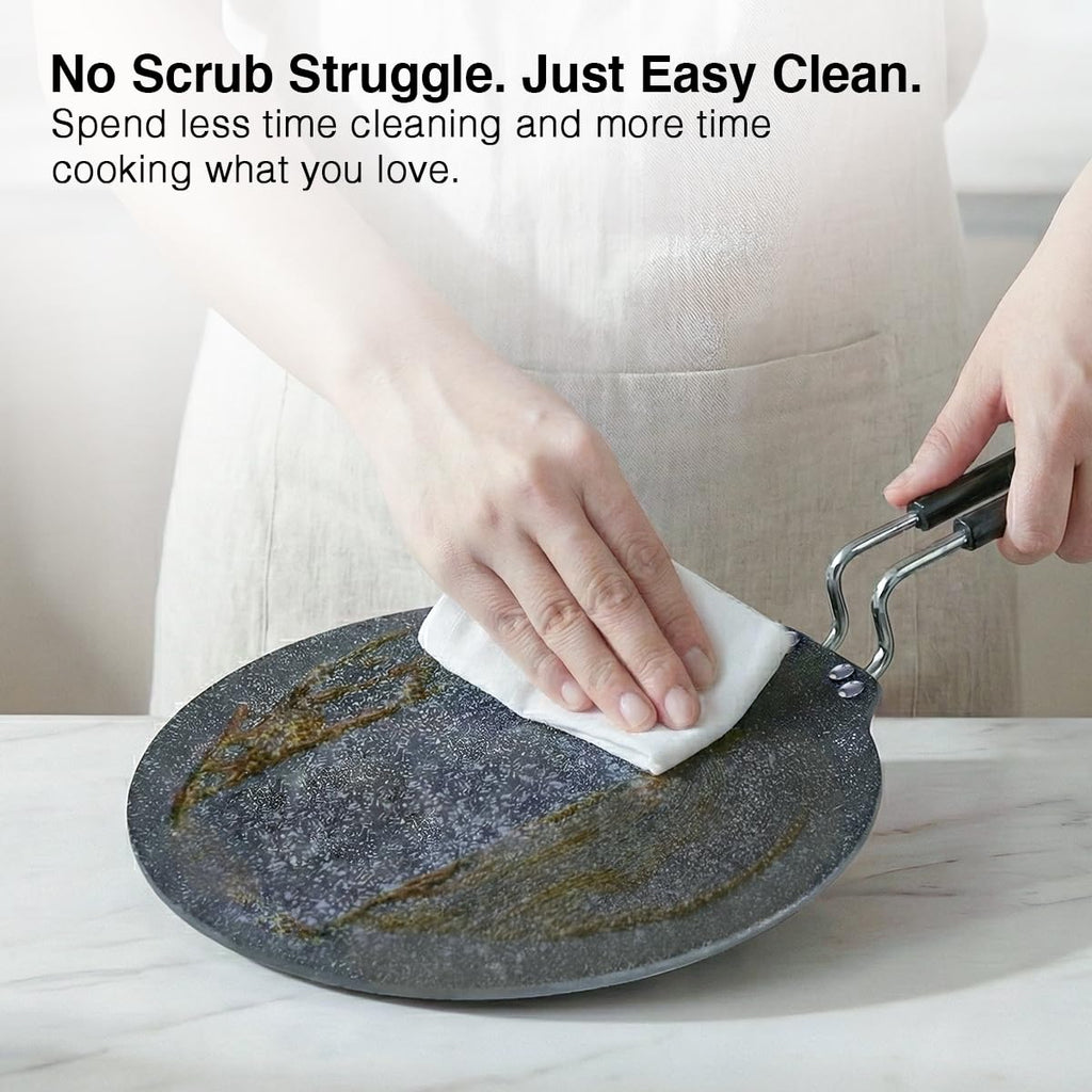 Prestige Durastone Hard Anodised Non-Stick Dosa Tawa 30cm|6 Layers Extra Durable Stone Coating|