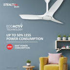 Havells Stealth Air BLDC 1200mm Ceiling Fan| Upto 55% Energy Saving| Silent & Premium| 5 stars Rating| 100% Copper Motor| RF Remote, Memory Backup, Timer| (Pearl White, Pack Of 1