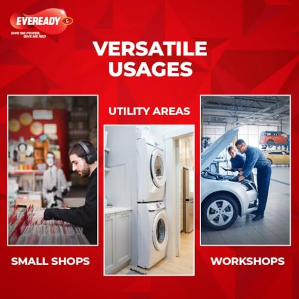 EVEREADY 40W LED Hammer Bulb, 100Lm/W, B22 Base, Cool Day Light, Pack of 4 | Energy Efficient, Mercury-Free, 4KV Surge Protection, 100 Lumens/Watt