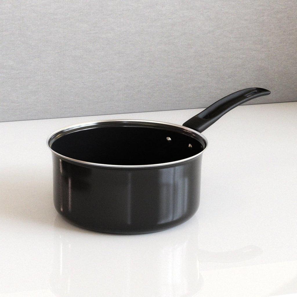 Premium Non Stick Saucepan for Tea Milk & Chai Pan Induction Base and Gas Stove T Pan (Patila)|Tea/Milk Boiling Pot Vessel | Saucepan with Bakelite Handle 1600 ML Capacity 17cm