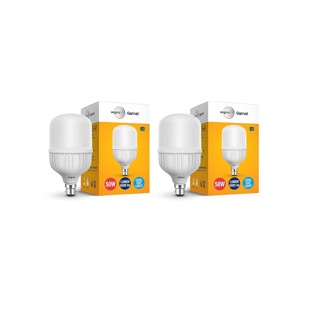 wipro Garnet 50w LED High Wattage Bulb pack of 2 (coolwhite)