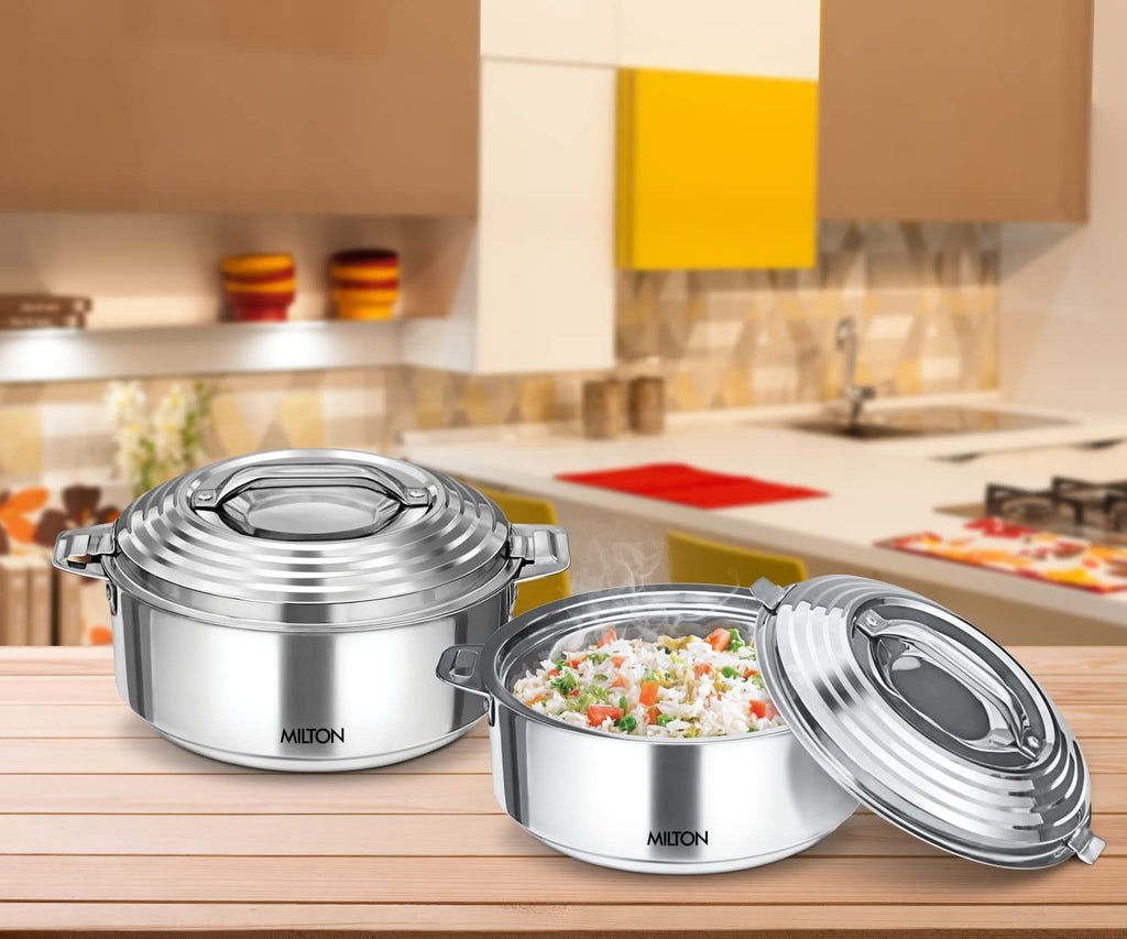 MILTON Galaxia 2500 Insulated Stainless Steel Casserole, 2.45 L