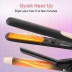 Vega Miss Dazzle Styling Set for Women, Hair Straightener with Ceramic Coated Plates & Curler Combo 19 MM Barrel Hair