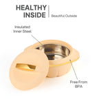 CELLO Stylus Insulated Casserole Hot Pot Box Set of 3 Pcs, Cream (500ml, 1000ml, 1500ml) |