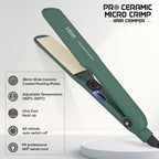 VEGA PROFESSIONAL Pro Ceramic Micro Crimp Hair Crimper with Ultra Fast Heatup, 5 Temperature Settings, 60 Min Auto Switch Off for Salon, Professional Hair Crimper, Green (VPPMS-11)