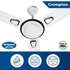 Crompton Super Briz Deco 1200 mm (48 inch) High Speed Decorative Ceiling Fan (Birkin White)