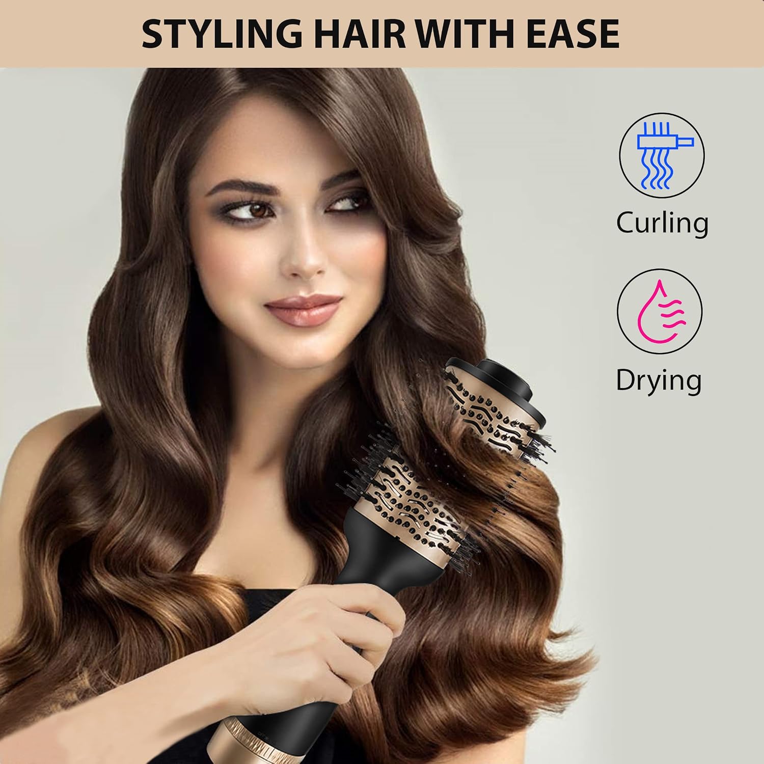 AGARO HSB2107 Hair Straightening Comb, 5 Heat Settings, Hair Straightener, Black, 33627 & 1200 ..