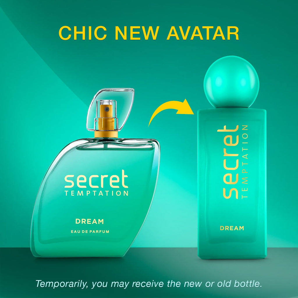 Secret Temptation Dream Eau De Parfum for Women, Long Lasting Floral and Fruity Office Wear Fragrance, 50ml