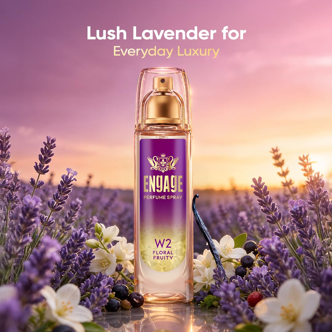 Engage W2 Perfume Spray for Women 120ml | Floral & Fruity |Berries, Orchid, Vanilla | 24 hr Freshness | Long Lasting | No Parabens | No Silicones|...