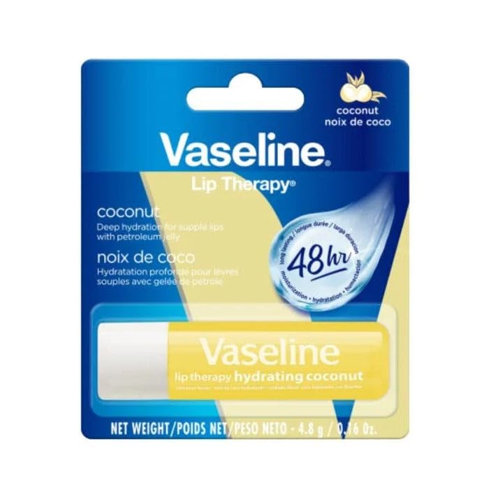 Vaseline Coconut Lip Balm 4.8g – Intensive Repair & Protection for Dry, Cracked Lips | Long-Lasting Hydration