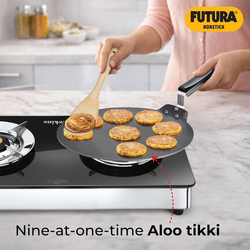 Hawkins Futura Nonstick Dosa Tava, Diameter 33 cm, Thickness 4.88 mm (NDT33)