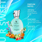 Ramsons - U R SWEET Eau De Parfum | 30 ML |Perfume For Women | TN - Peach, Plum, Orange Blossom, Green Leafy | MN - Honey, Jasmine, Rose, Lily of the Valley...