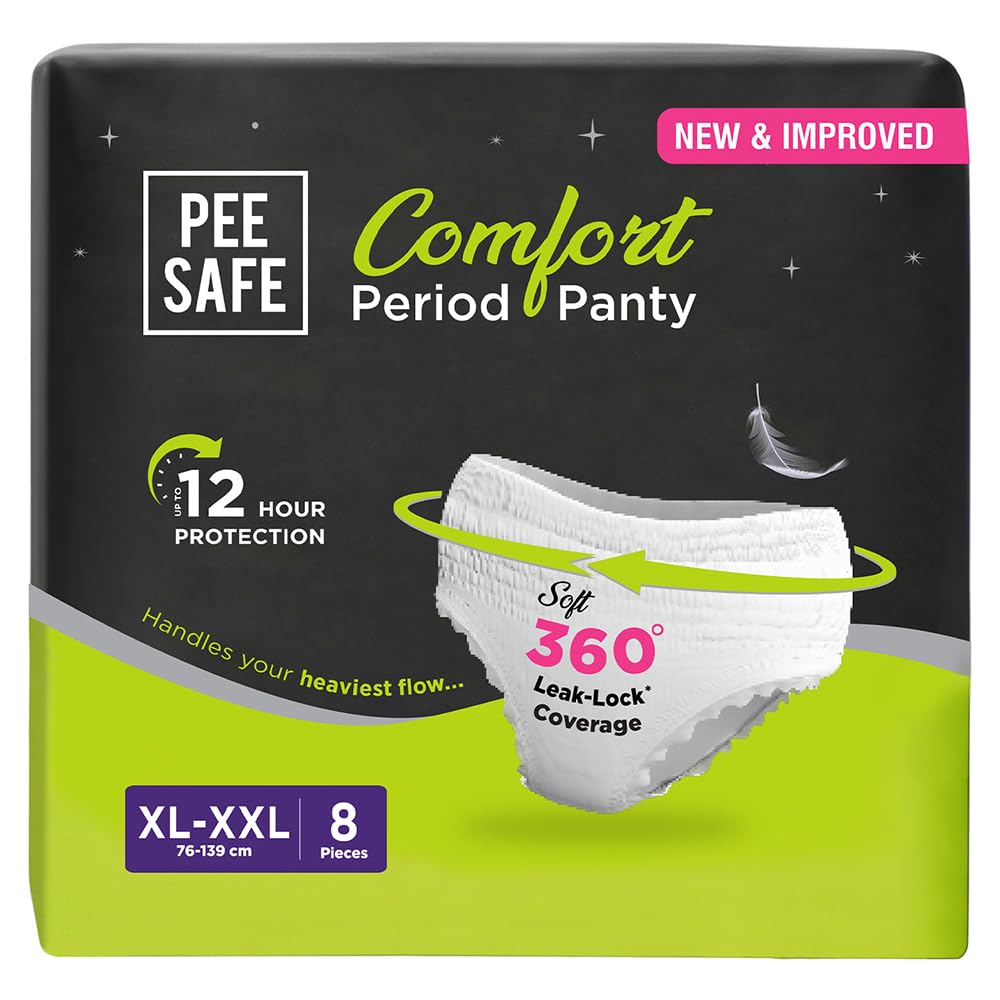 Pee Safe Comfort Period Panties XL-XXL | 8 Panties | 12 Hr Protection