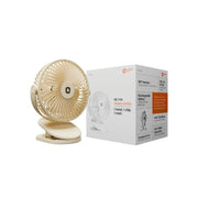 Orient Electric Orbis Rechargeable Personal Fan | 360° Rotation | 1800 mAh Battery | 4 Speed Modes with Timer | Quiet Operation | USB Type-C Charging | Clip-On Mini Fan (Beige)
