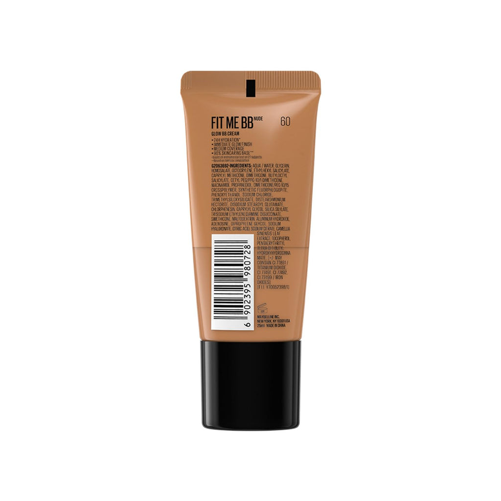 Maybelline New York Fit Me BB Nude Glow BB Cream, 60