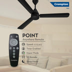 Crompton Energion Hyperjet 1200mm BLDC Ceiling Fan | Point Anywhere Remote Control | BEE 5 Star Rated Energy Efficient | Superior Air Delivery | Anti-Rust | 2 Year Manufacturer Warranty | Matte Black
