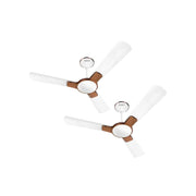 Havells Enticer 1200mm 2 Star Energy Saving Ceiling Fan (Wood Rosewood, Pack of 2)
