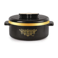 CELLO Exotic Insulated Roti Casserole Hot Pot Case 2500 ml, Black |