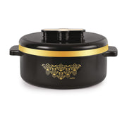 CELLO Exotic Insulated Roti Casserole Hot Pot Case 2500 ml, Black |