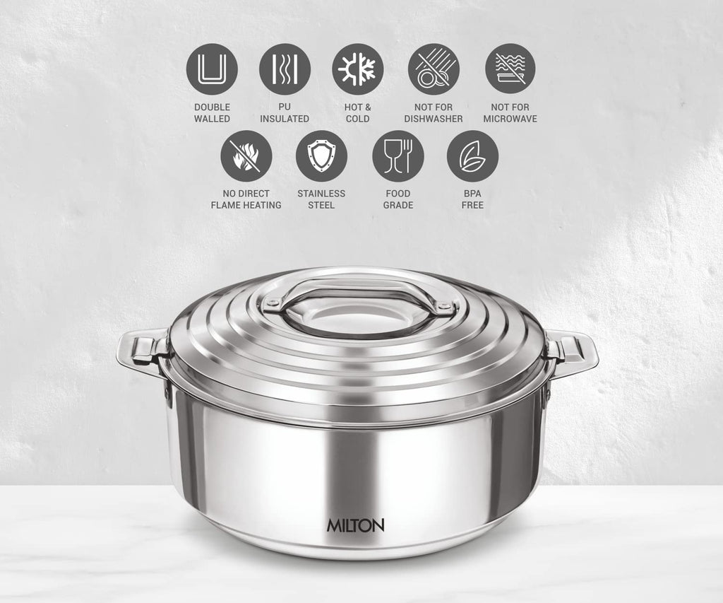 MILTON Galaxia 1000 Insulated Stainless Steel Casserole, 1.2 L