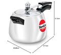 Hawkins 5 Litre Contura Pressure Cooker, Handi Inner Lid Cooker, Silver (HC50), Aluminium