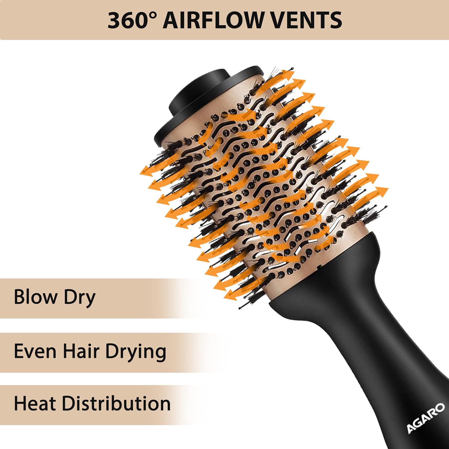 AGARO HSB2107 Hair Straightening Comb, 5 Heat Settings, Hair Straightener, Black, 33627 & 1200 ..