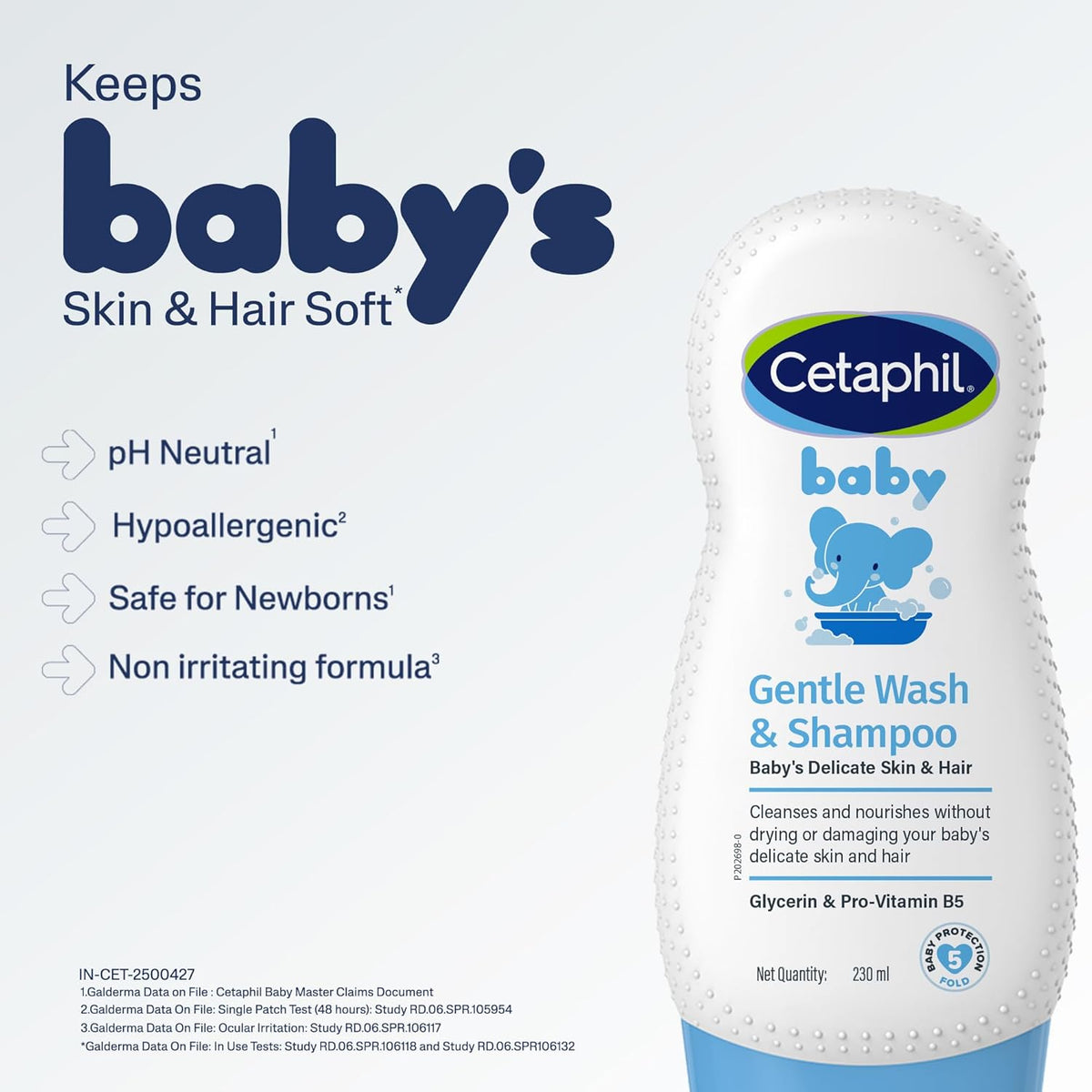 Cetaphil Baby Gentle Wash & Shampoo - (50ml) (Pack of 4)