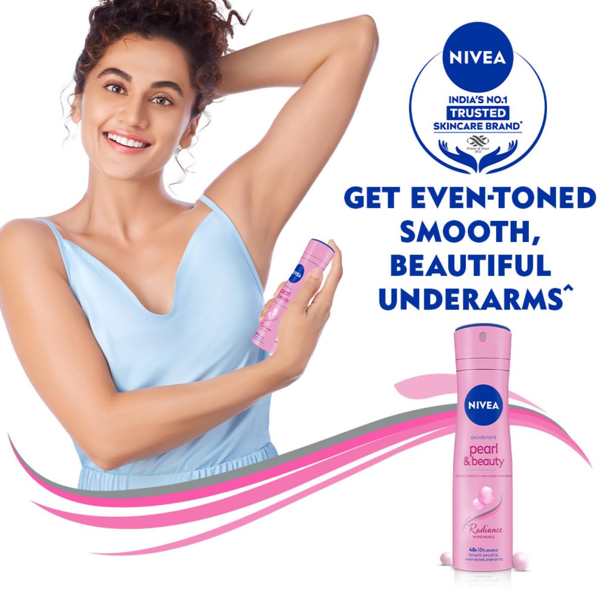 Nivea Female Pearl & Beauty Radiance Citrus Scent Liquid Deodorant 150 Ml | For Eventoned Smooth & Beautiful Underarms, Pack Of 1