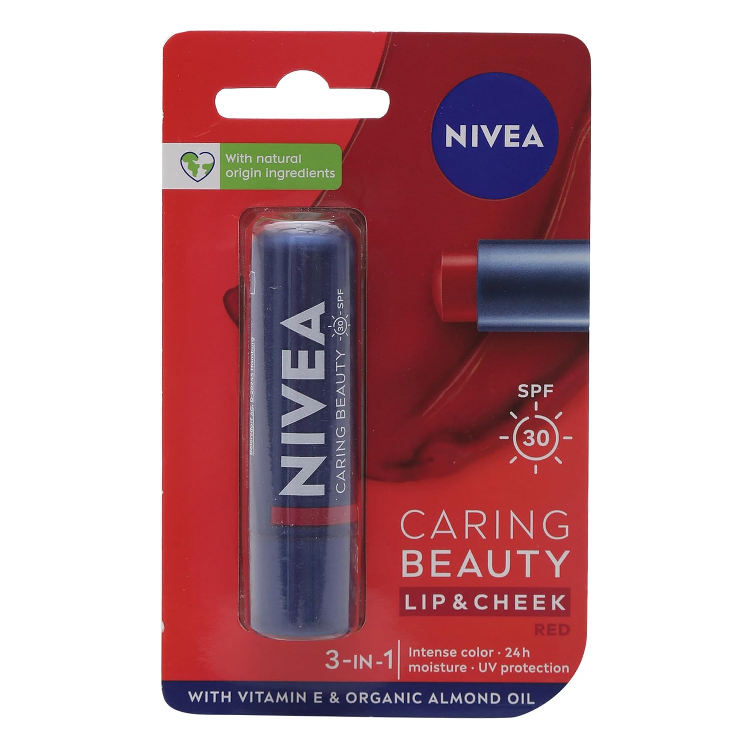 NIVEA Lip Care, 4.8 Gm, Red pack of 1