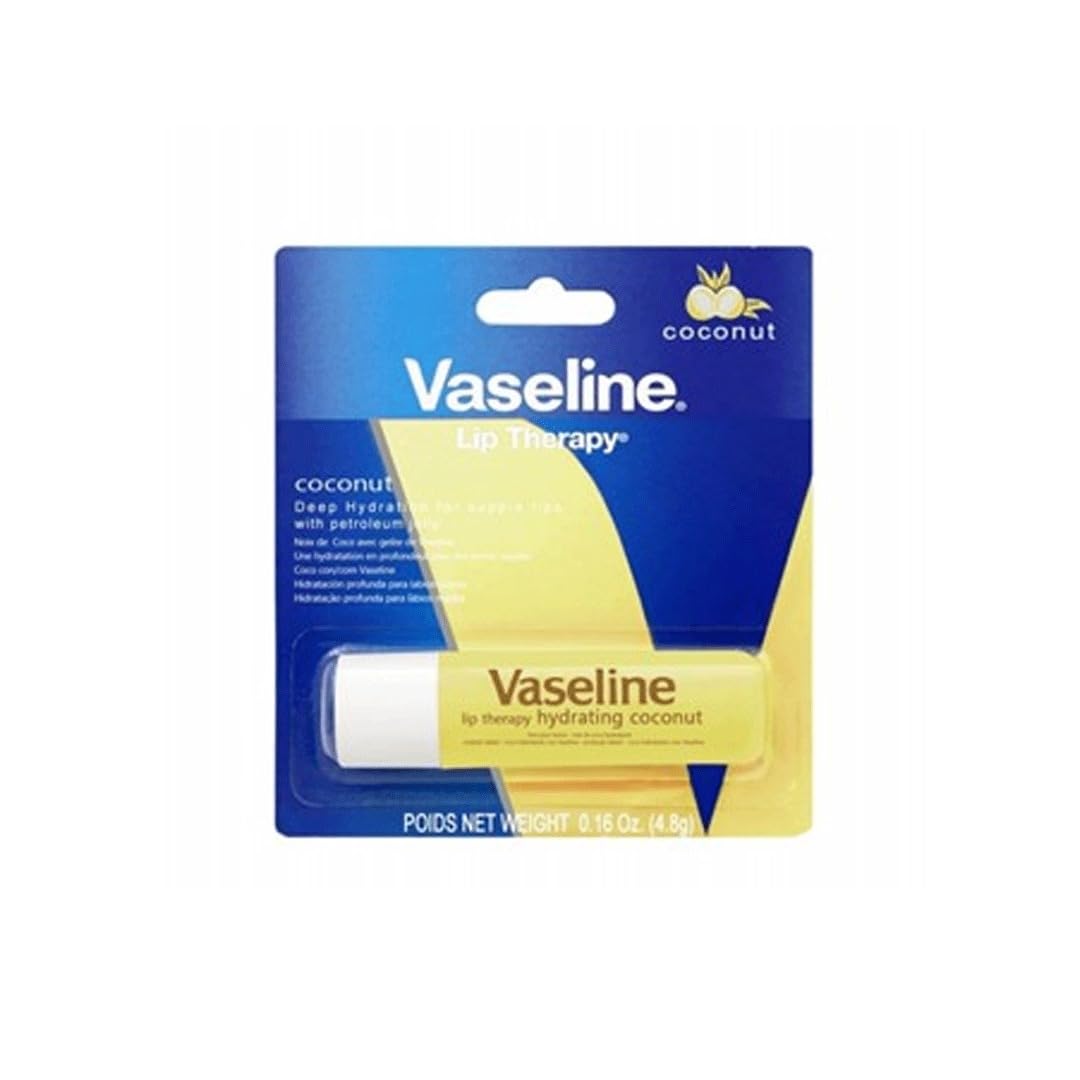 Vaseline Coconut Lip Balm 4.8g – Intensive Repair & Protection for Dry, Cracked Lips | Long-Lasting Hydration