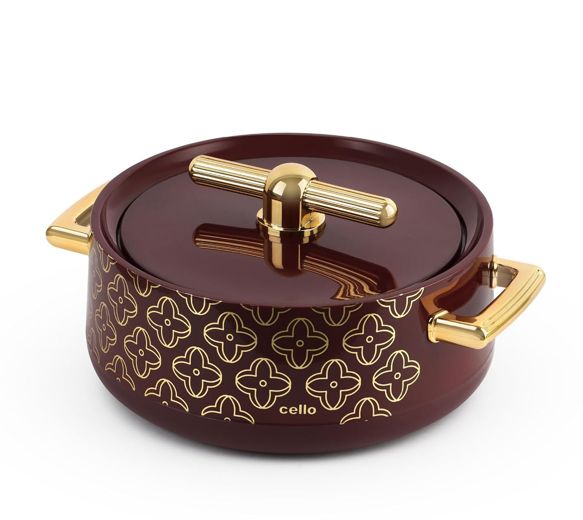 CELLO Jewel NX Insulated Serving Casserole Hot Pot Case for Daily Use 1500ml, Burgundy |