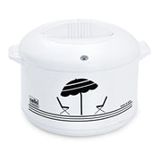 CELLO Plastic Chef Casserole (White, 2 Liter, 1 Piece Chef Casserole)