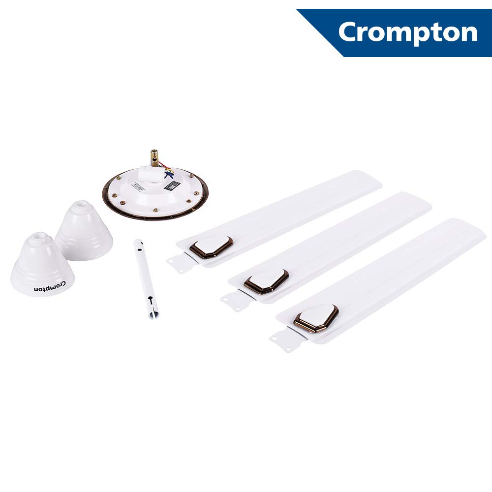 Crompton Super Briz Deco 1200 mm (48 inch) High Speed Decorative Ceiling Fan (Birkin White)