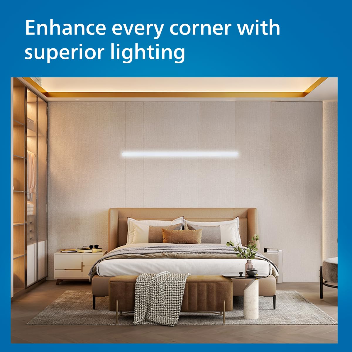Philips 36 W LED Tubelight | Ujjawal Neo LED Tubelight for Home & Hall, Colour : Cool Day Light, Pack Of 4