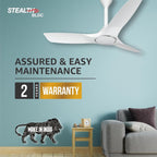 Havells Stealth Air BLDC 1200mm Ceiling Fan| Upto 55% Energy Saving| Silent & Premium| 5 stars Rating| 100% Copper Motor| RF Remote, Memory Backup, Timer| (Pearl White, Pack Of 1