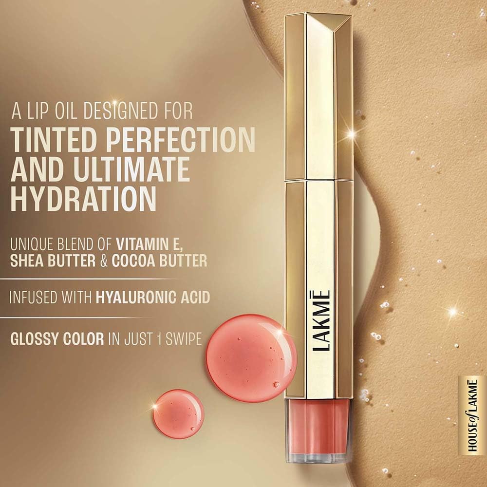 LAKMÉ 9to5 Overtime Shine Tinted Lip Oil - Cocoa Truffle 5.3ml