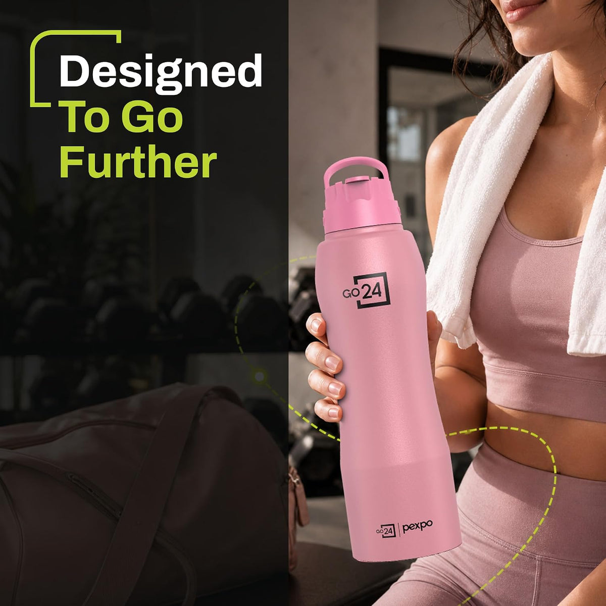 Stainless Steel Water Bottle Belly Rosy Brown 750ml
