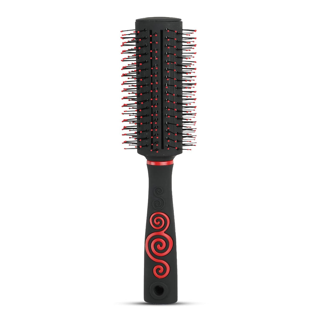 AGARO Royal Round Hair Brush with Strong & flexible boar bristles having Anti static ball tips