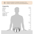 MILTON Galaxia 2500 Insulated Stainless Steel Casserole, 2.45 L