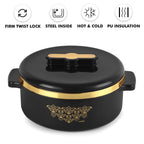 CELLO Exotic Insulated Casserole Set of 3, (500ml, 1000ml, 1500ml) Black |