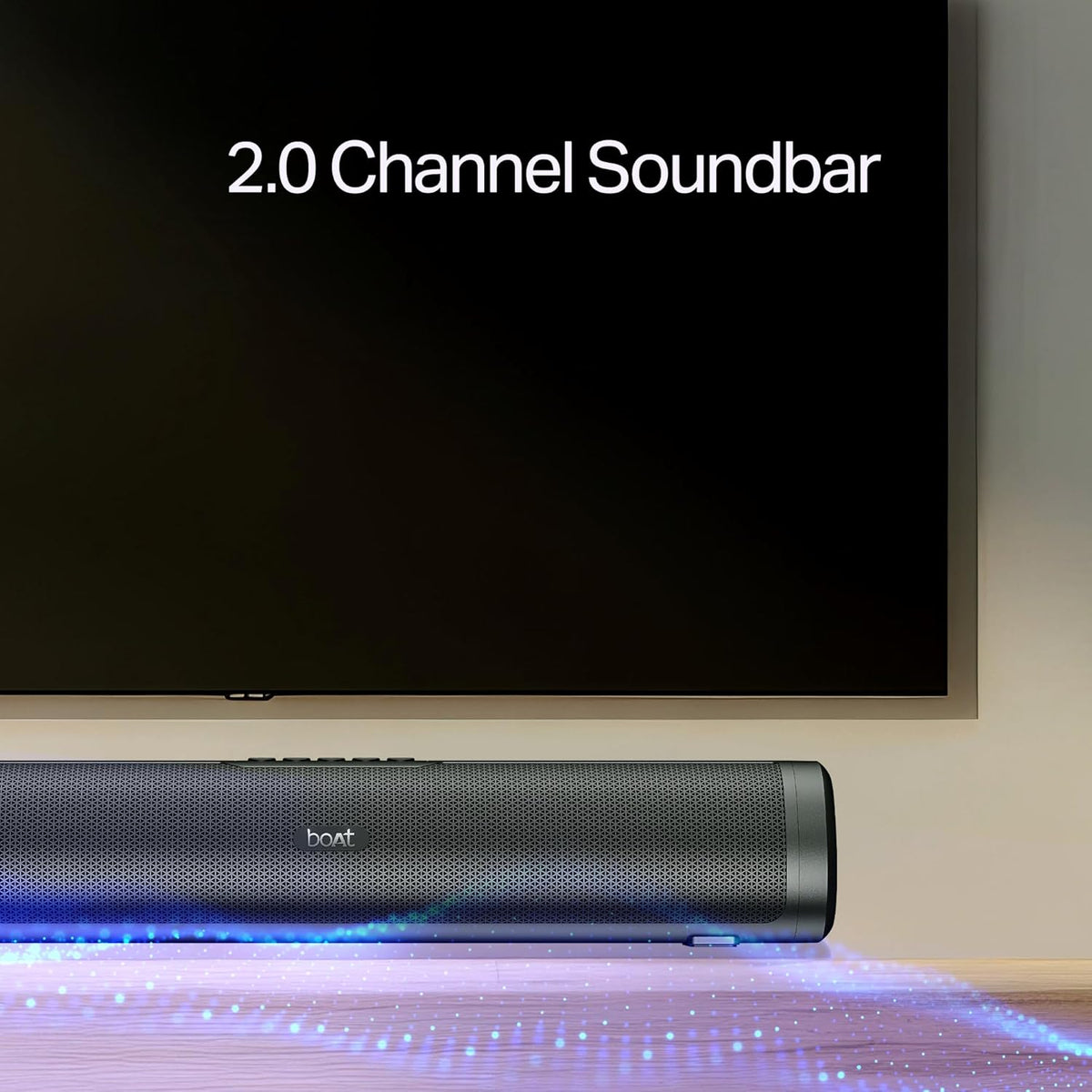 boAt Aavante 2.0 150, 2.0 CH, 16W Signature Sound, RGB LEDs, Dual Full-Range Drivers, Upto 5H Battery, TWS, Multi Ports, Bluetooth Sound bar, Home Theatre...