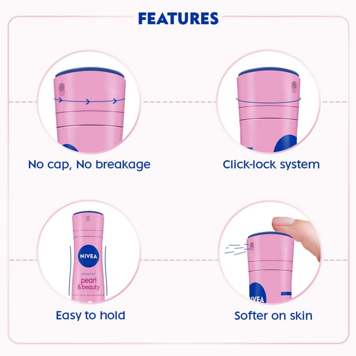 Nivea Female Pearl & Beauty Radiance Citrus Scent Liquid Deodorant 150 Ml | For Eventoned Smooth & Beautiful Underarms, Pack Of 1