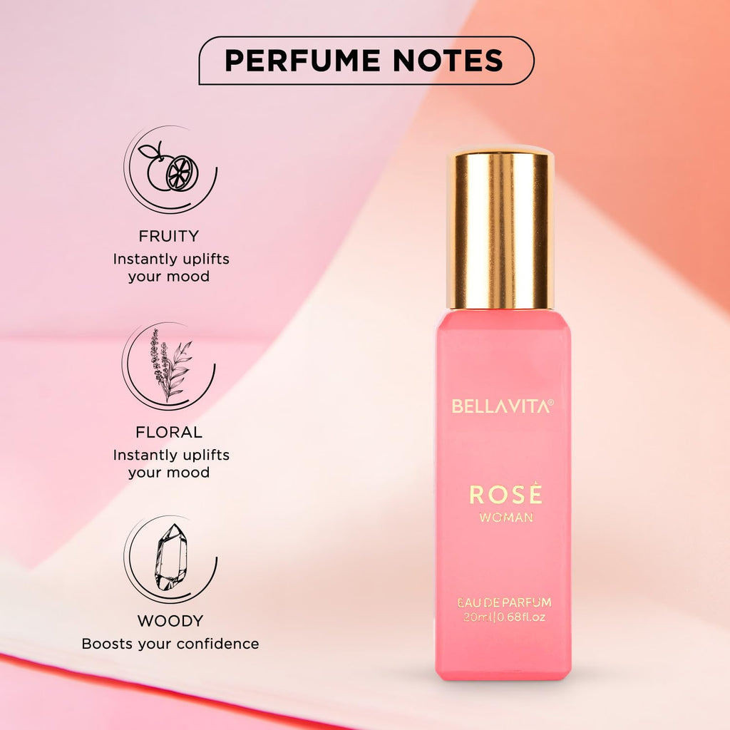 Bella Vita Luxury Organic Luxury Rose Woman Eau De Parfum Liquid Perfume for Women with Woody Rose, Jasmine, Black Currant, Vanilla & Amber | Long...
