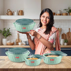 MILTON Flora 2000 Insulated Inner Steel Casserole for Roti, 2.1 Litre
