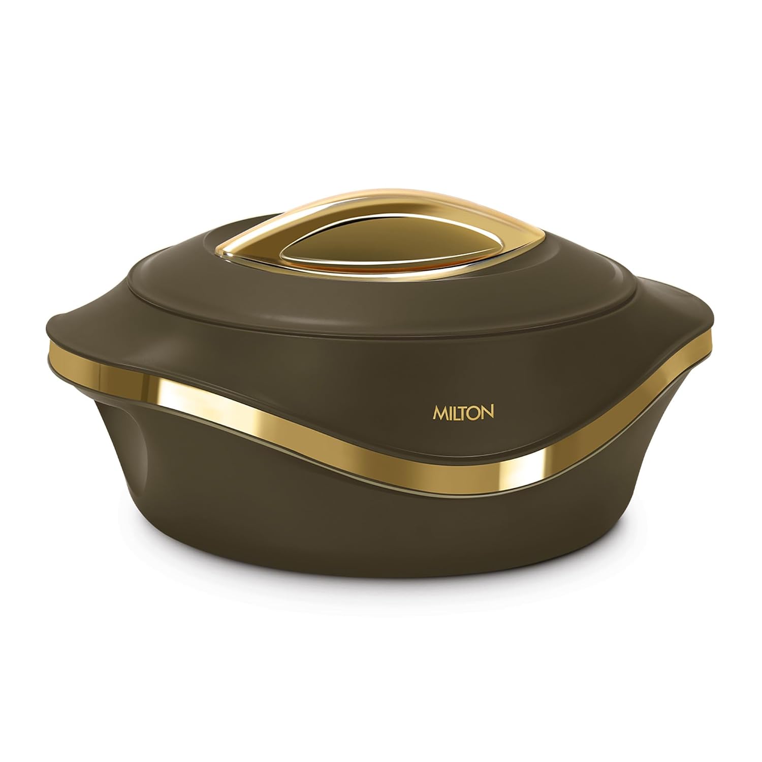 MILTON Pearl 1500 PU Insulated Inner Stainless Steel Casserole, 1270 ml, Dark Brown